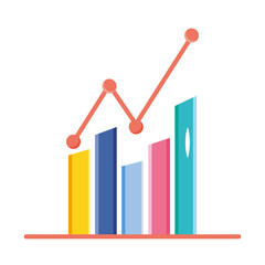 bar chart with arrow