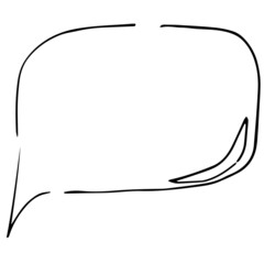Vector blank template for text, doodle. An empty cloud for dialogs.