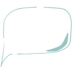 Vector blank template for text, doodle. An empty cloud for dialogs.