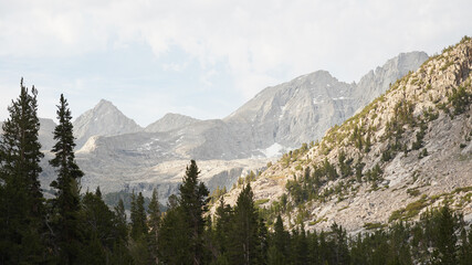 Obraz premium Kearsarge Pass in the Sierra Nevada Mountains of California, USA.