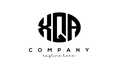 XQA three Letters creative circle logo design	
