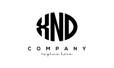 XND three Letters creative circle logo design	
