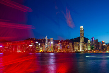 Victoria Harbor view at Night, Hong Kong