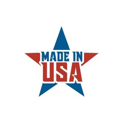 Made in the USA icon isolated on white background