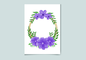 Beautiful Digital Hand-painted Feminine watercolor Premium floral frame design