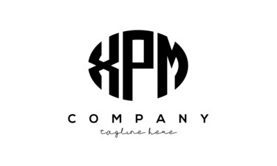 XPM three Letters creative circle logo design