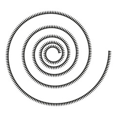 Concentric circle swirl art Geometric line element