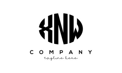 XNW three Letters creative circle logo design