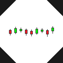 Candle stick chart icon, for Business Finance Market