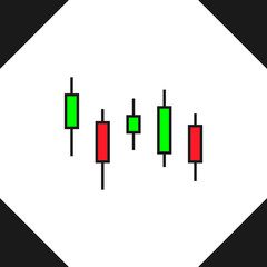 Candle stick chart icon, for Business Finance Market