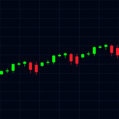Candle stick chart icon, for Business Finance Market