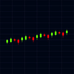 Candle stick chart icon, for Business Finance Market