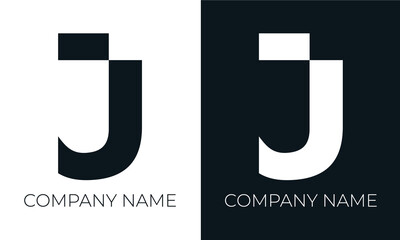 Initial letter j logo vector design template. Creative modern trendy j typography and black colors.