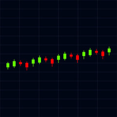 Candle stick chart icon, for Business Finance Market
