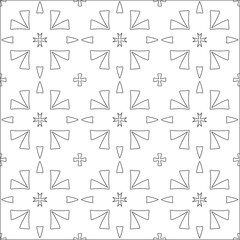 floral pattern background.Repeating geometric tiles from striped elements. Black pattern. 