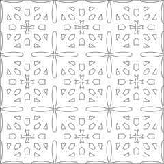 floral pattern background.Repeating geometric tiles from striped elements. Black pattern. 