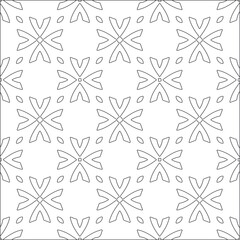 floral pattern background.Repeating geometric tiles from striped elements. Black pattern. 