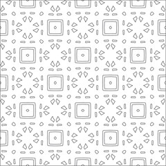 floral pattern background.Repeating geometric tiles from striped elements. Black pattern. 