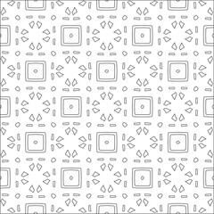 floral pattern background.Repeating geometric tiles from striped elements. Black pattern. 