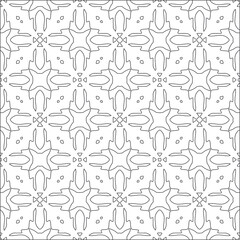 floral pattern background.Repeating geometric tiles from striped elements.  Black pattern. 
