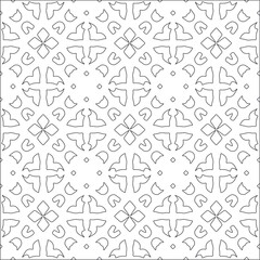 floral pattern background.Repeating geometric tiles from striped elements.  Black pattern. 
