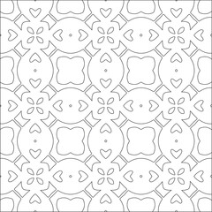 floral pattern background.Repeating geometric tiles from striped elements.  Black pattern. 
