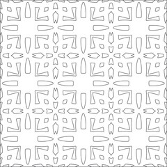 floral pattern background.Repeating geometric tiles from striped elements.  Black pattern. 
