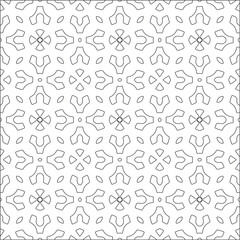 floral pattern background.Repeating geometric tiles from striped elements.  Black pattern. 
