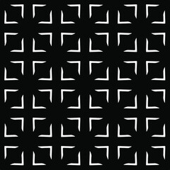 Flower geometric pattern. Seamless vector background. White and black ornament. Ornament for fabric, wallpaper, packaging. Decorative print