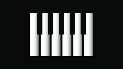 Abstract Piano Keys Music Keyboard Instrument Song Melody Vector Design Style