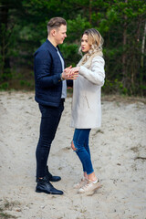 Happy loving couple enjoying of happiness love and tenderness, dating, romance.Couple dance waltz...