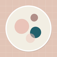 Fototapeta premium Round doodle social story highlight sticker vector