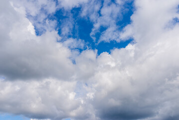 White clouds. perfect blue sky.Dramatic sky with stormy clouds.Deep blue heaven sky.