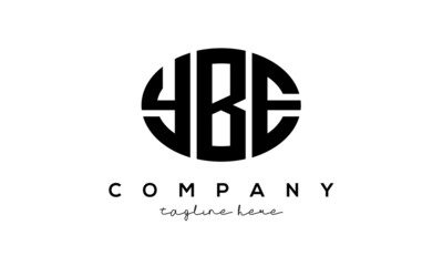 YBE three Letters creative circle logo design