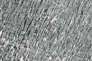 Fototapeta premium Grunge texture of the surface of shabby wooden plywood. Rough, rural, ragged. Abstract monochrome background. Vector illustration. Overlay template.