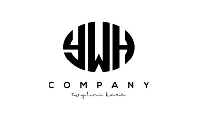 YWH three Letters creative circle logo design