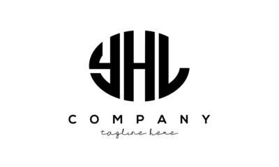 YHL three Letters creative circle logo design