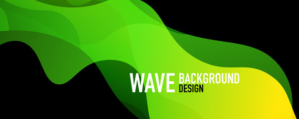 Abstract background - shiny fluid gradients and overlapping waves. Vector Illustration For Wallpaper, Banner, Background, Landing Page