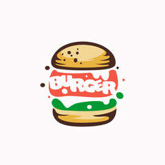 Burgers fresh and tasty design premium logo