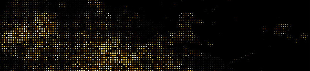 Obraz premium Abstract golden halftone spot pattern.