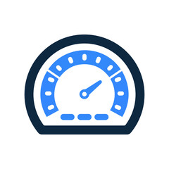 Performance, speed, speedometer icon. Simple flat design Concept.