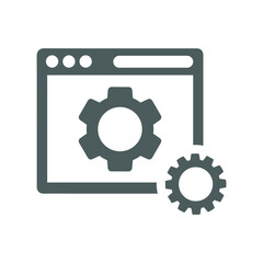 Responsive, website, optimization icon. Gray vector illustration.
