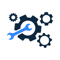 Setting, setup, configuration, optimization icon. Editable vector graphics.