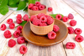 Still life footage with raspberries. Background for design.