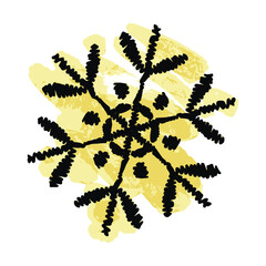 Beautiful christmas snow-flake, great design for any purposes. Geometric decoration element. Abstract texture. Art banner. Vector background. Abstract geometric ornament.