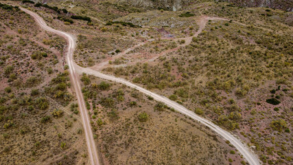 roads on the mount aerial view