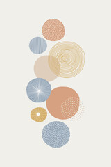 Round patterned wall a vector