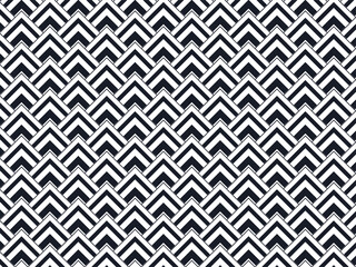 Repeating Geometric Triangle Pattern Background In Black And White Color.