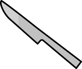 ナイフ　イラスト　シルエット　シンプル　かわいい　アイコン