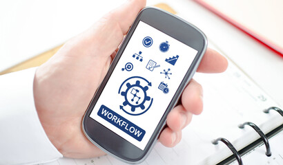 Workflow concept on a smartphone